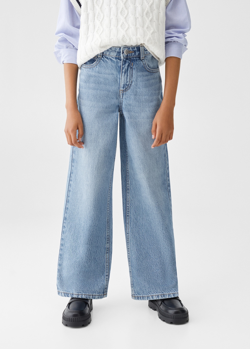 Jeans wide leg - Medium plane