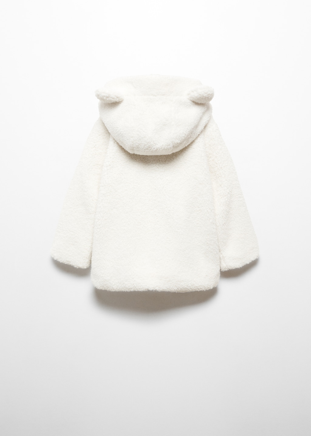 Hooded fur-effect coat - Reverse of the article