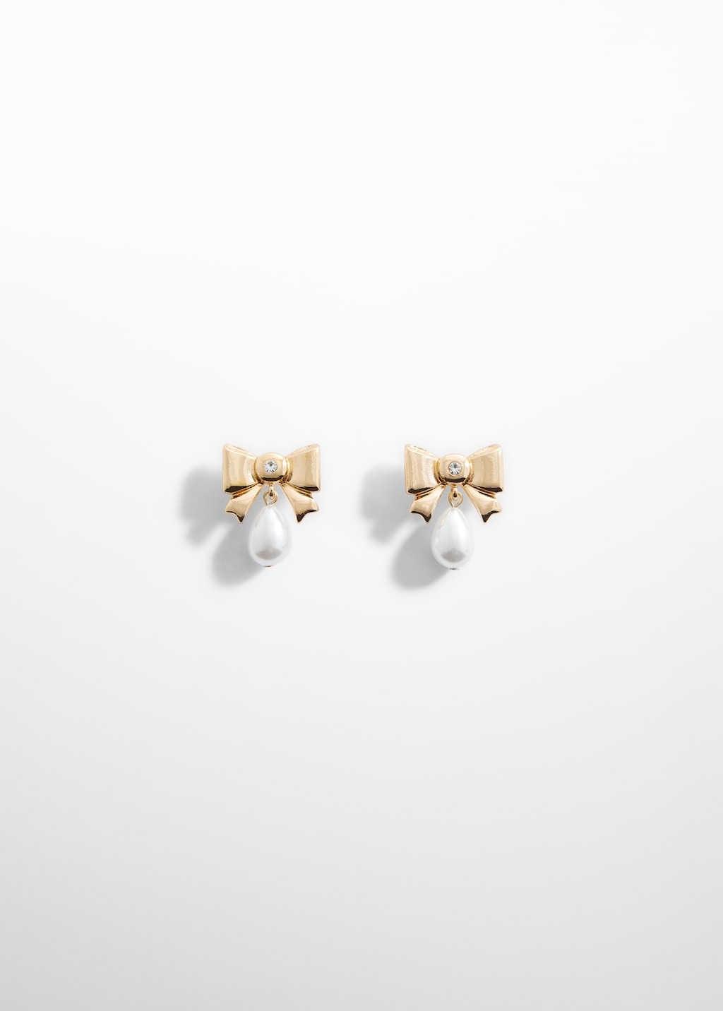 Pearl detail bow earrings - Article without model