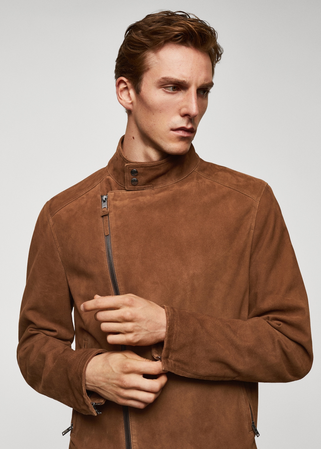 Blouson perfecto cuir daim  - Détail de l'article 1