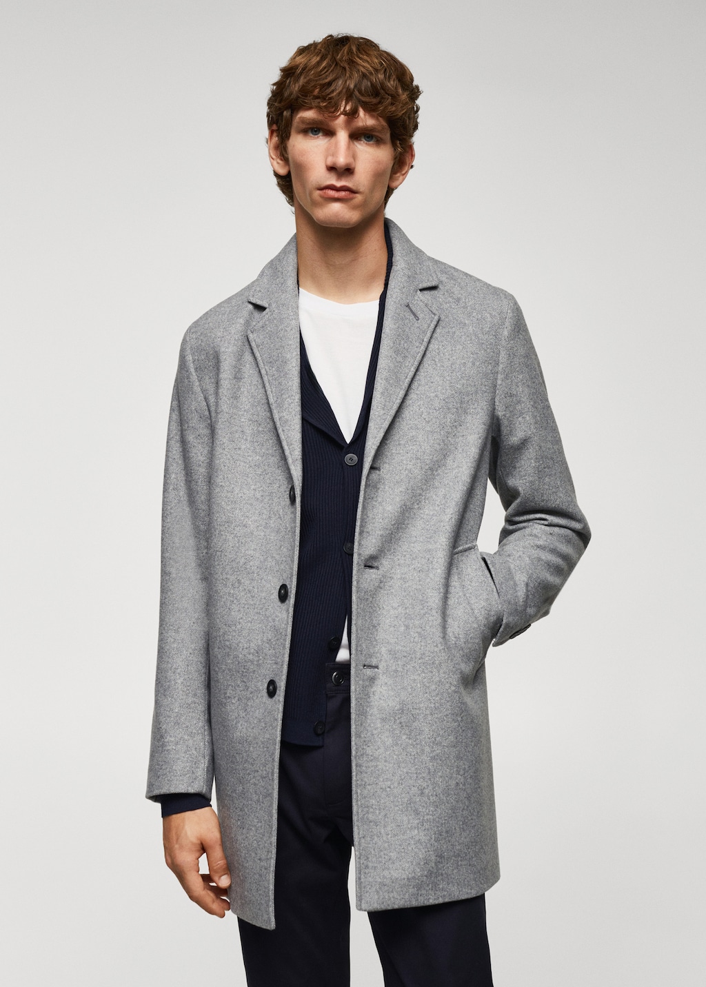 Lightweight recycled wool coat