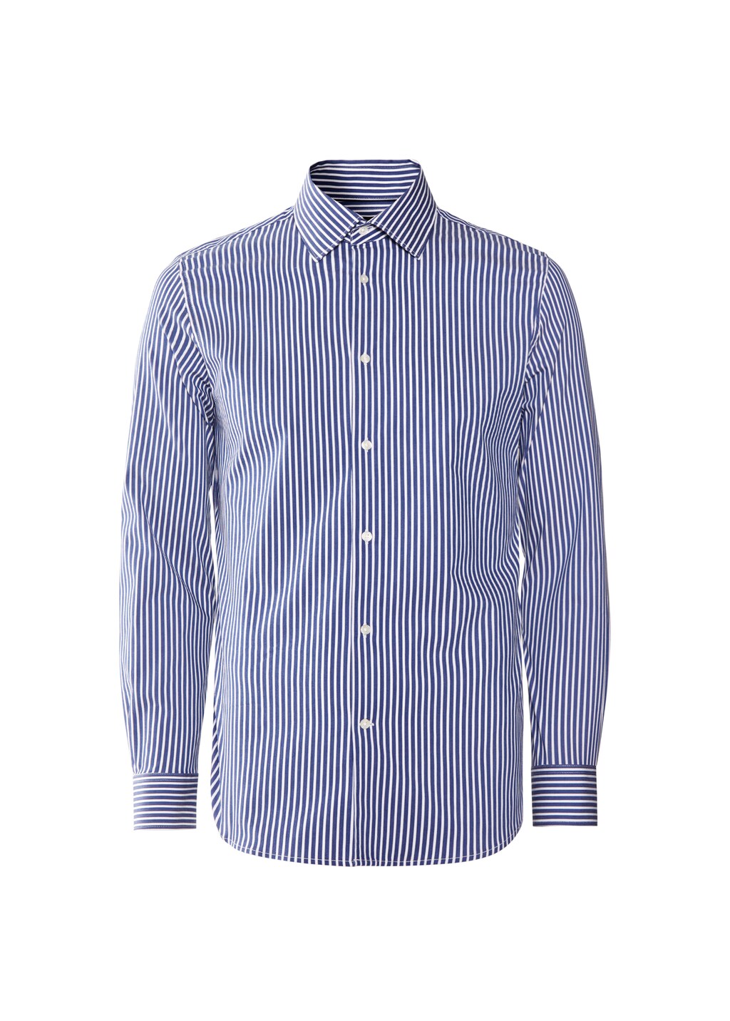 Stretch fabric slim-fit striped shirt - Article without model