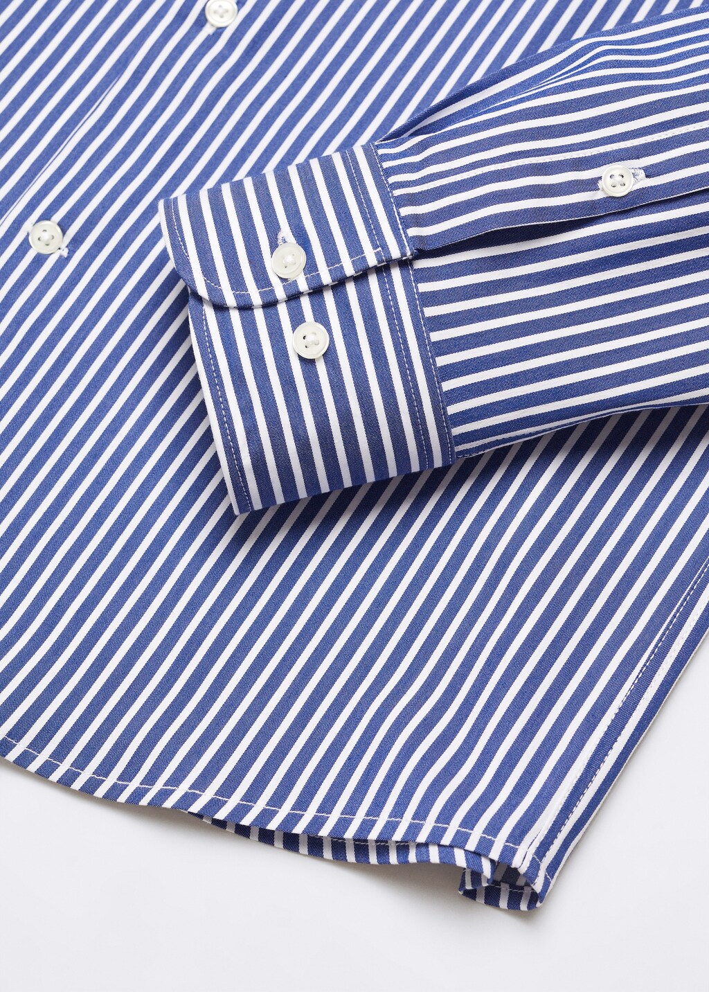 Stretch fabric slim-fit striped shirt - Details of the article 8