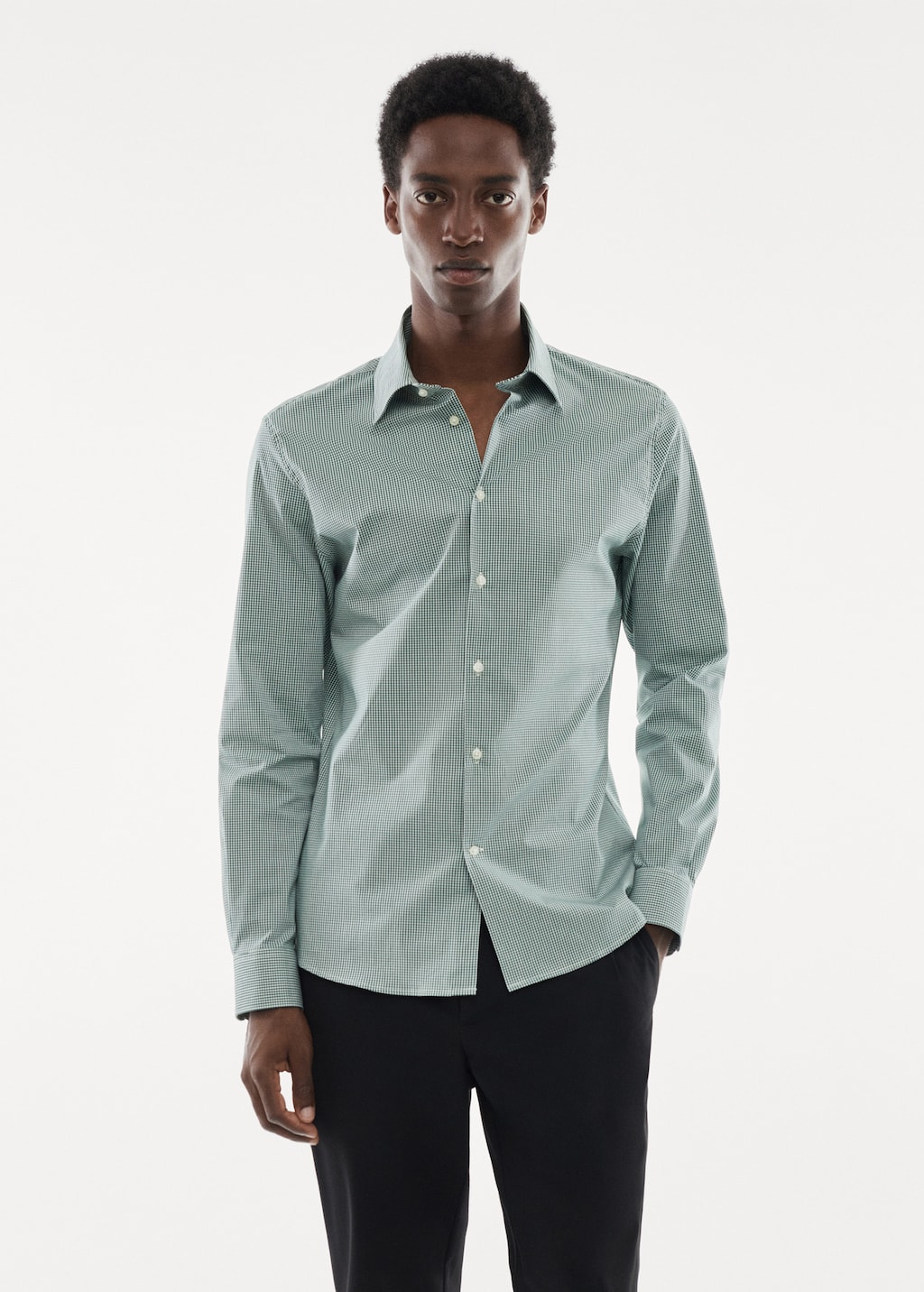 Micro-stretch fabric shirt - Medium plane