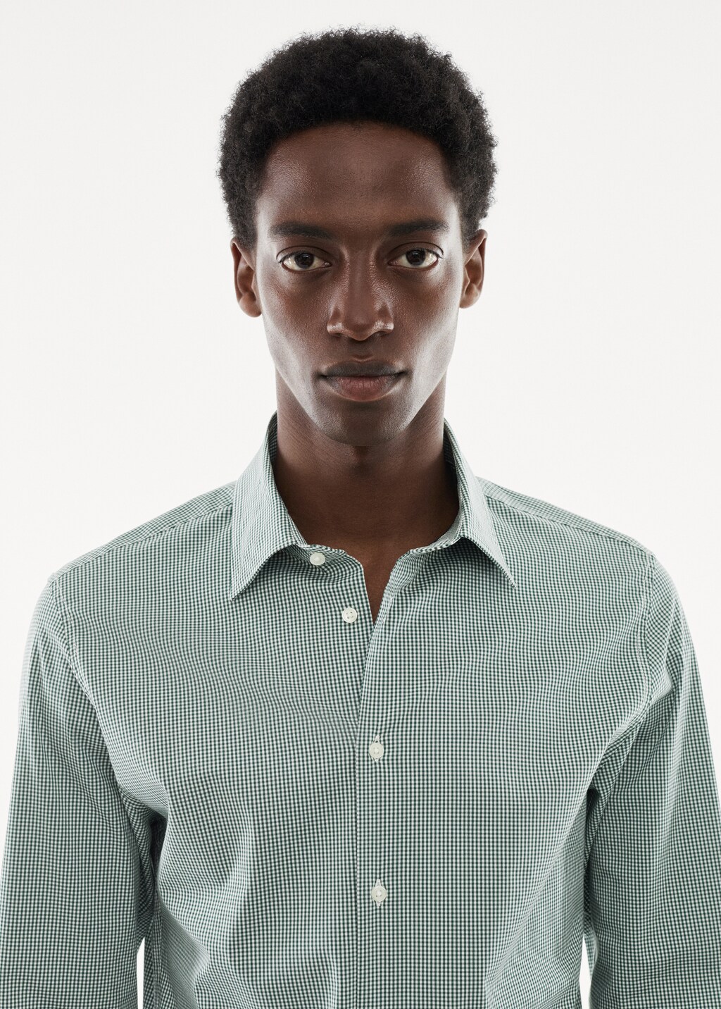 Camisa micro quadre teixit strech - Detall de l'article 1