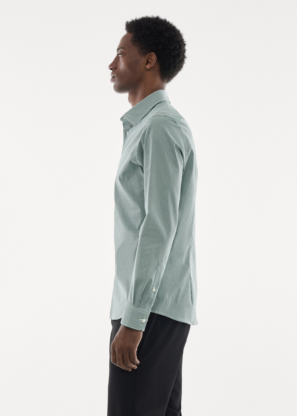 Camisa micro quadre teixit strech - Detall de l'article 2