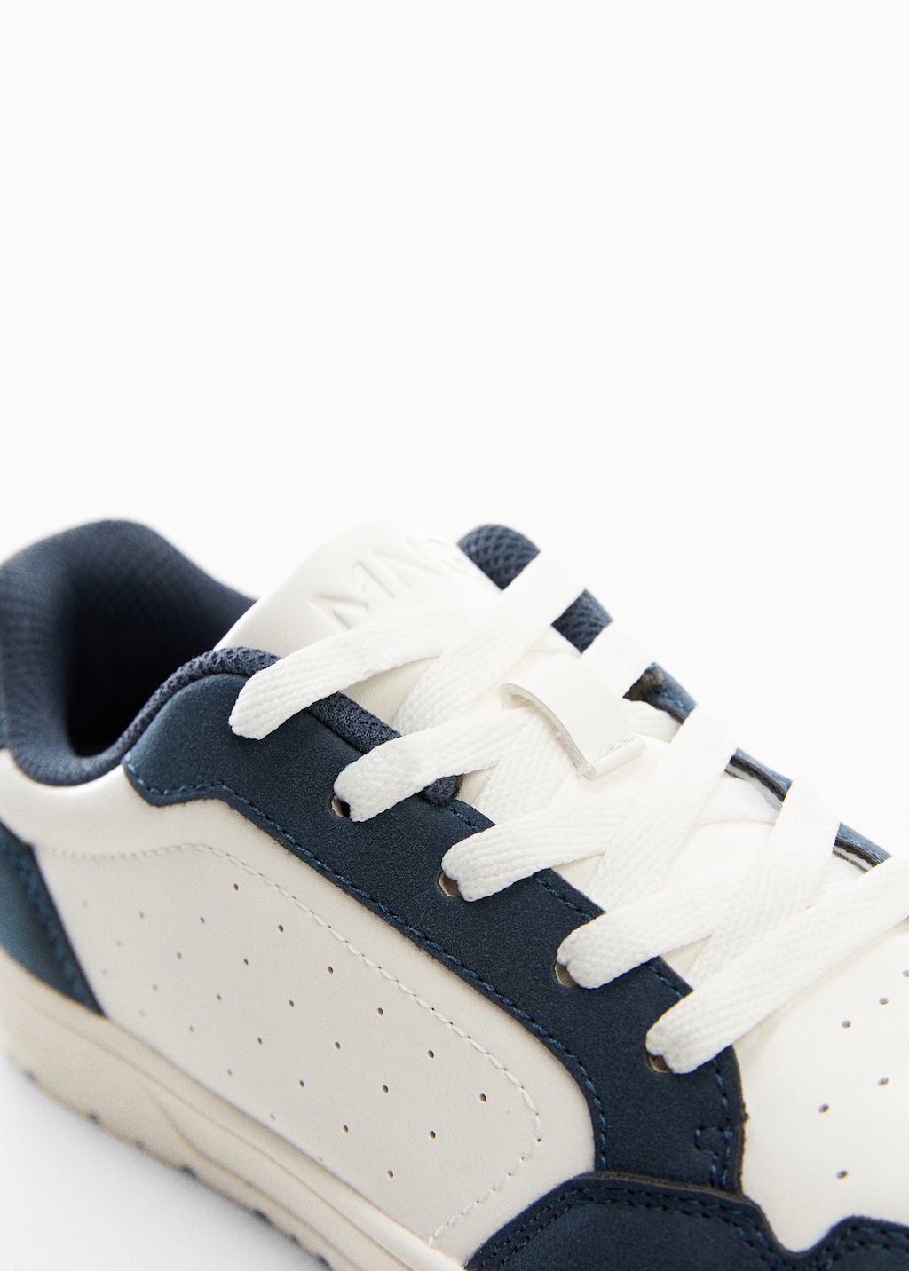 Lace-up mixed sneakers - Details of the article 1