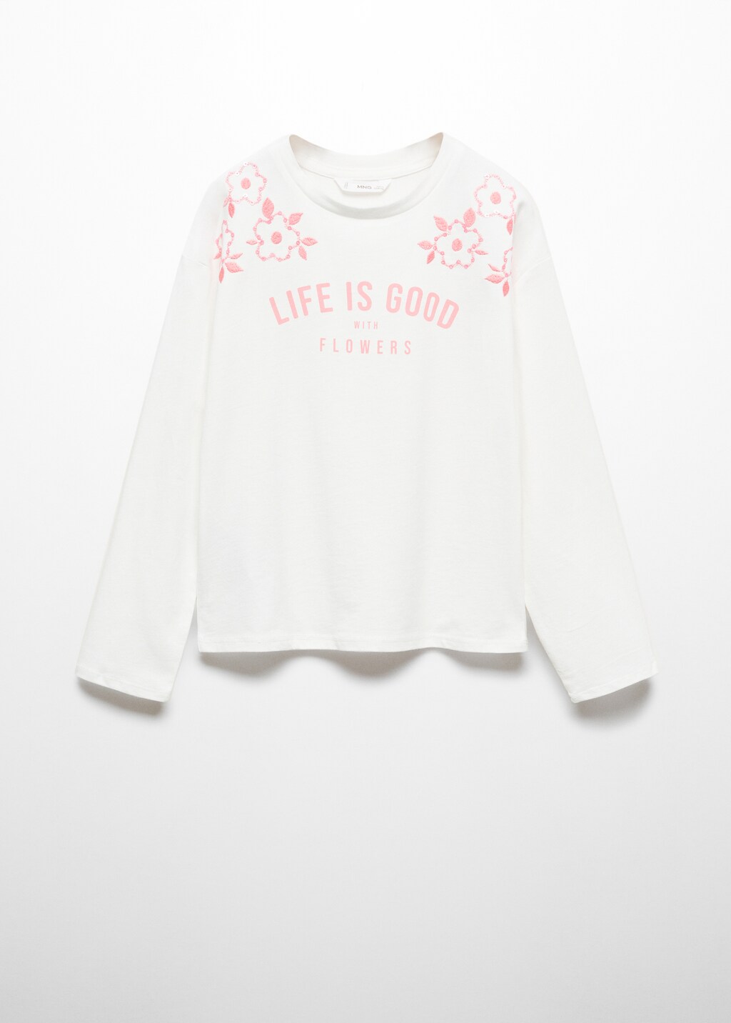 Long-sleeved t-shirt with message - Article without model