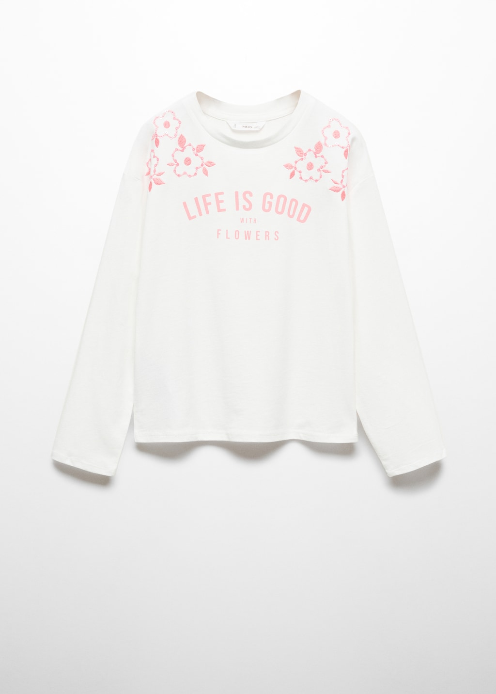 Long-sleeved t-shirt with message - Article without model