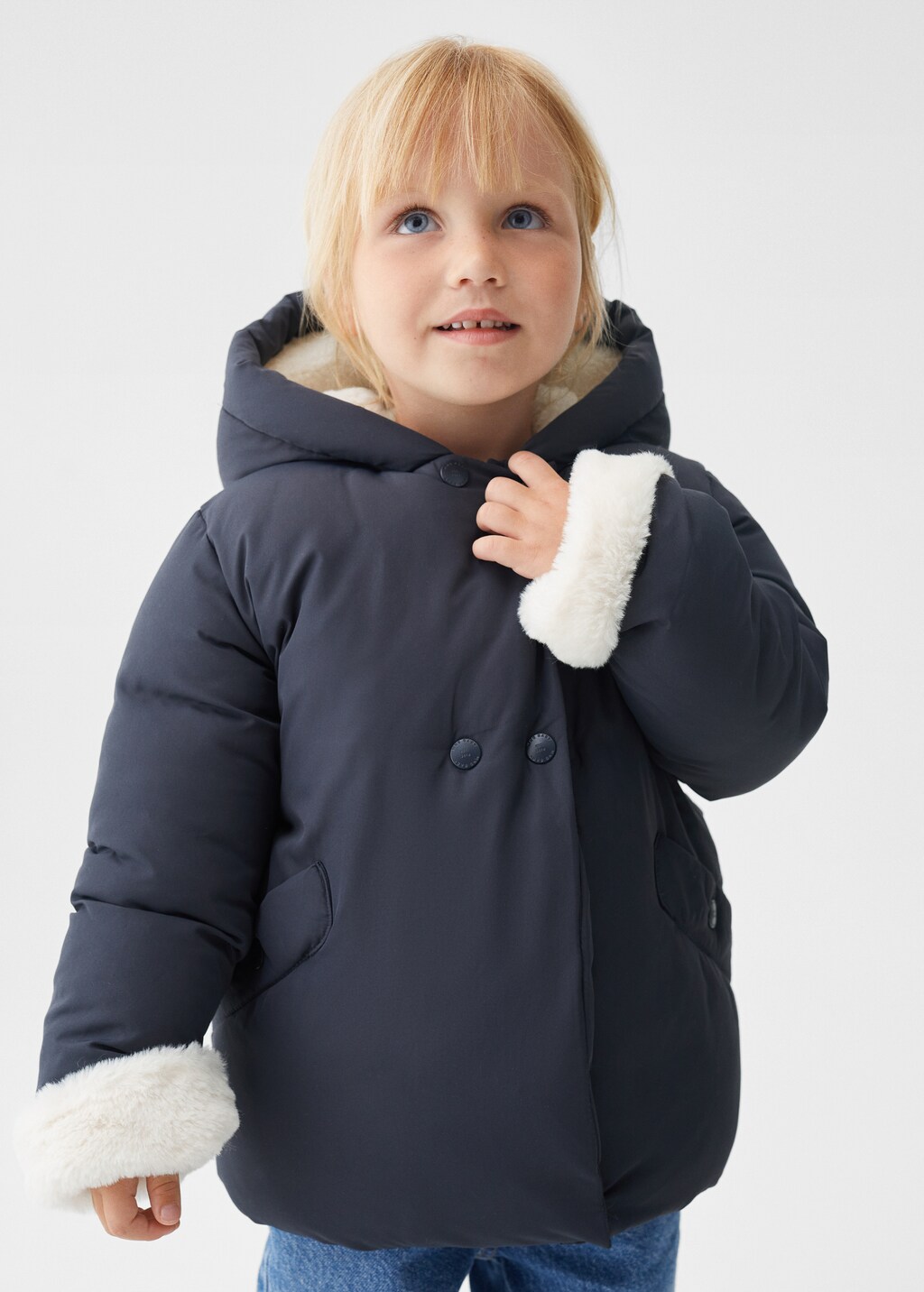 Anorak with fur-effect lining - Medium plane