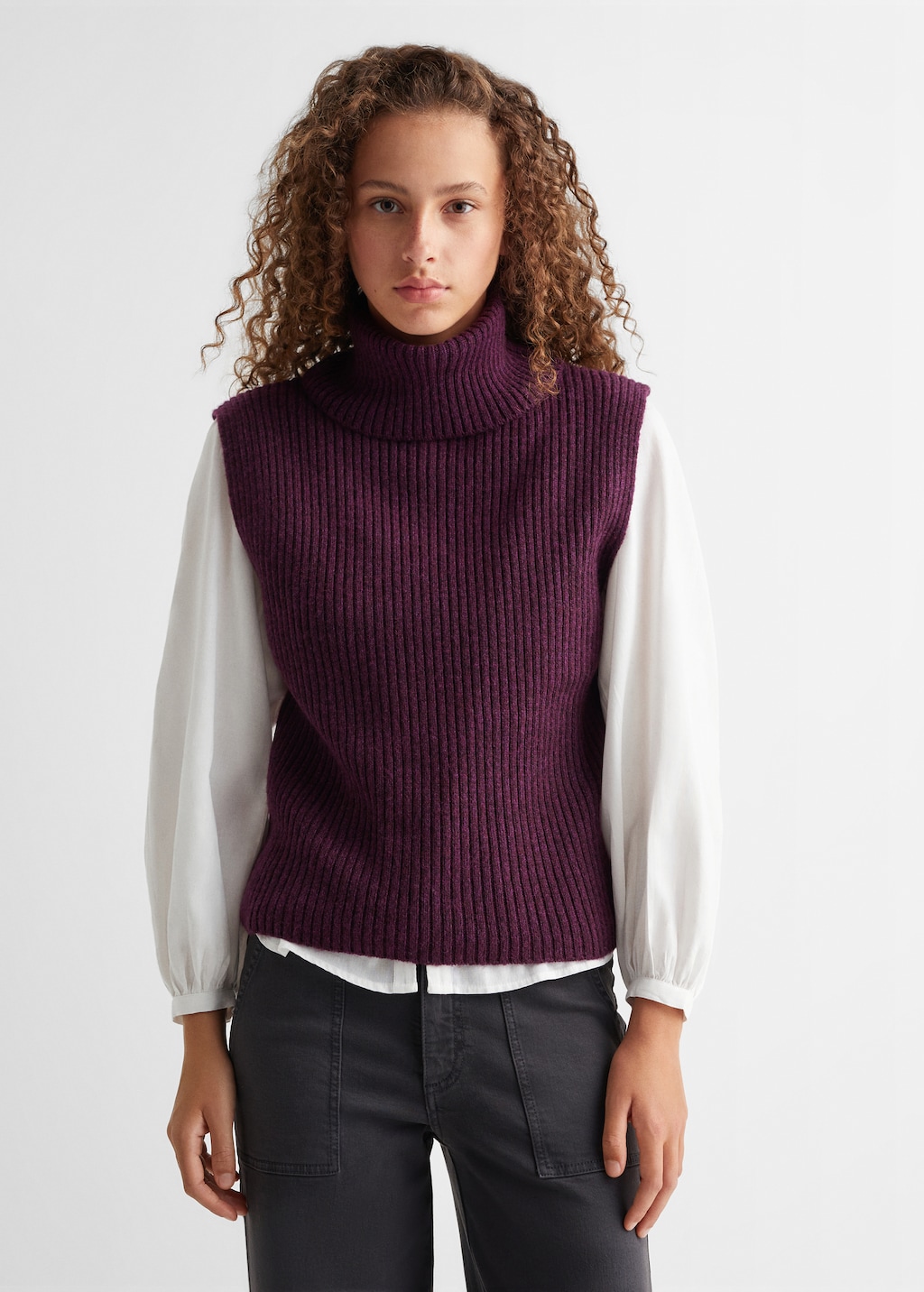 Gilet grosse maille - Plan moyen