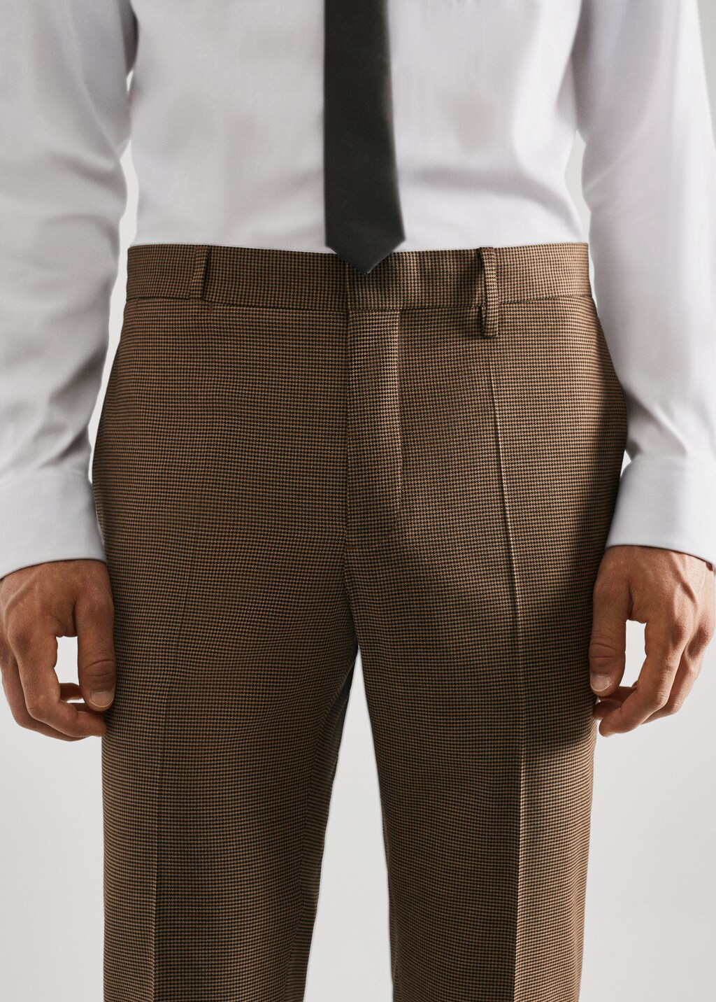 Stretch fabric super slim-fit suit trousers - Details of the article 1