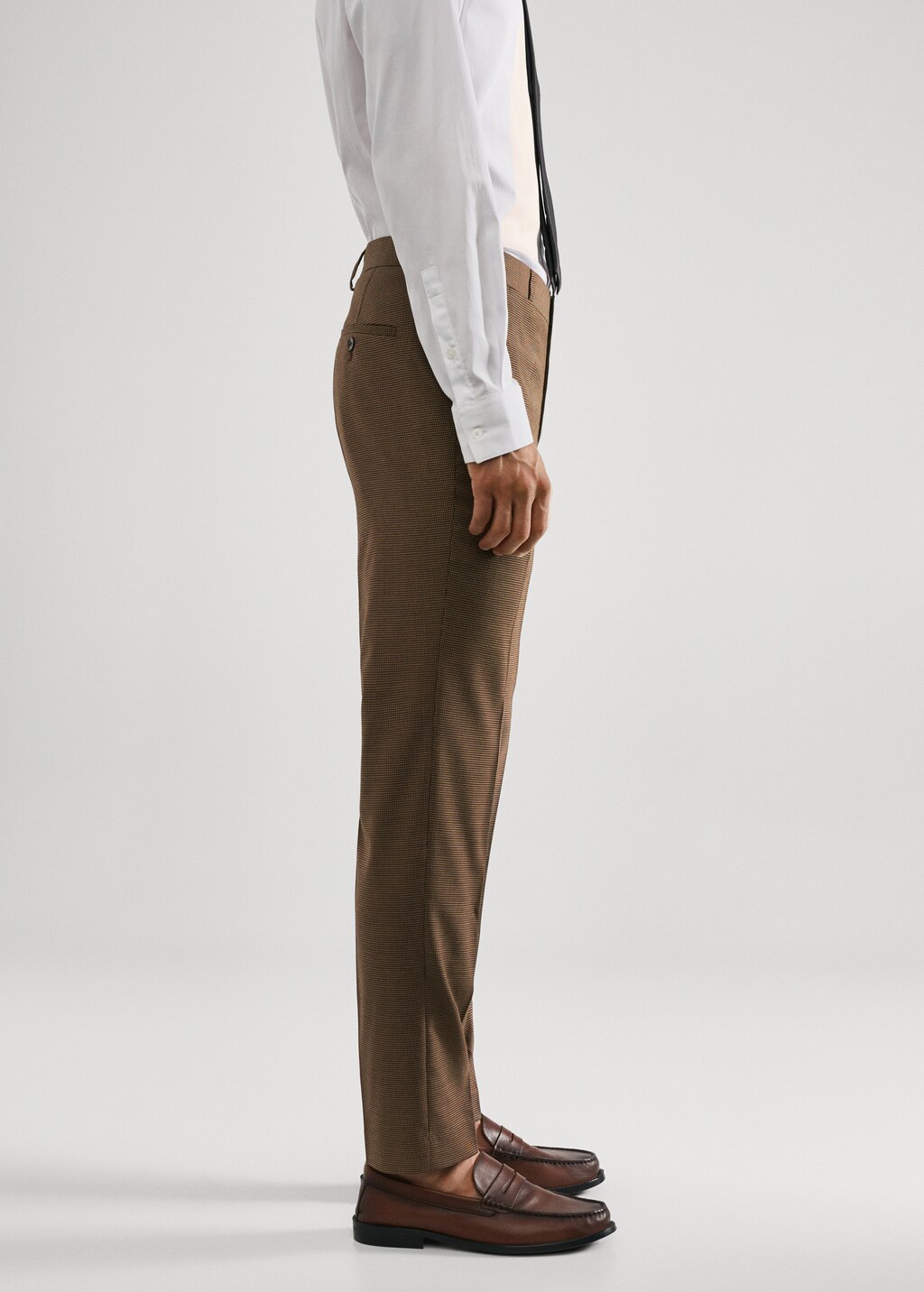 Stretch fabric super slim-fit suit trousers - Details of the article 2