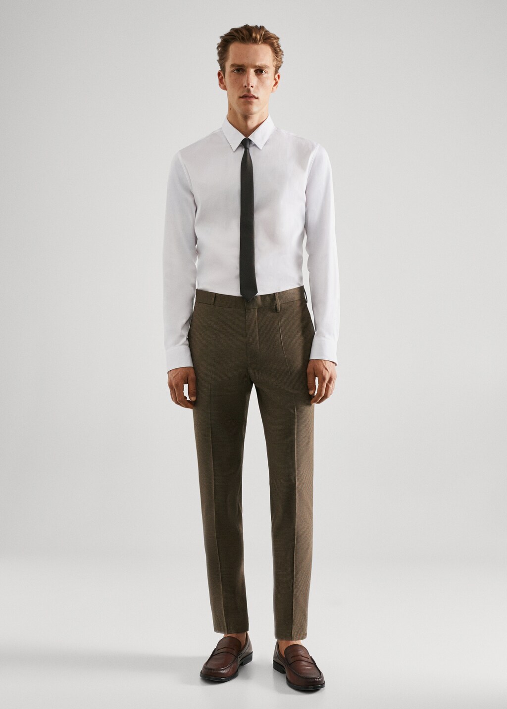 Stretch fabric super slim-fit suit trousers - Details of the article 4