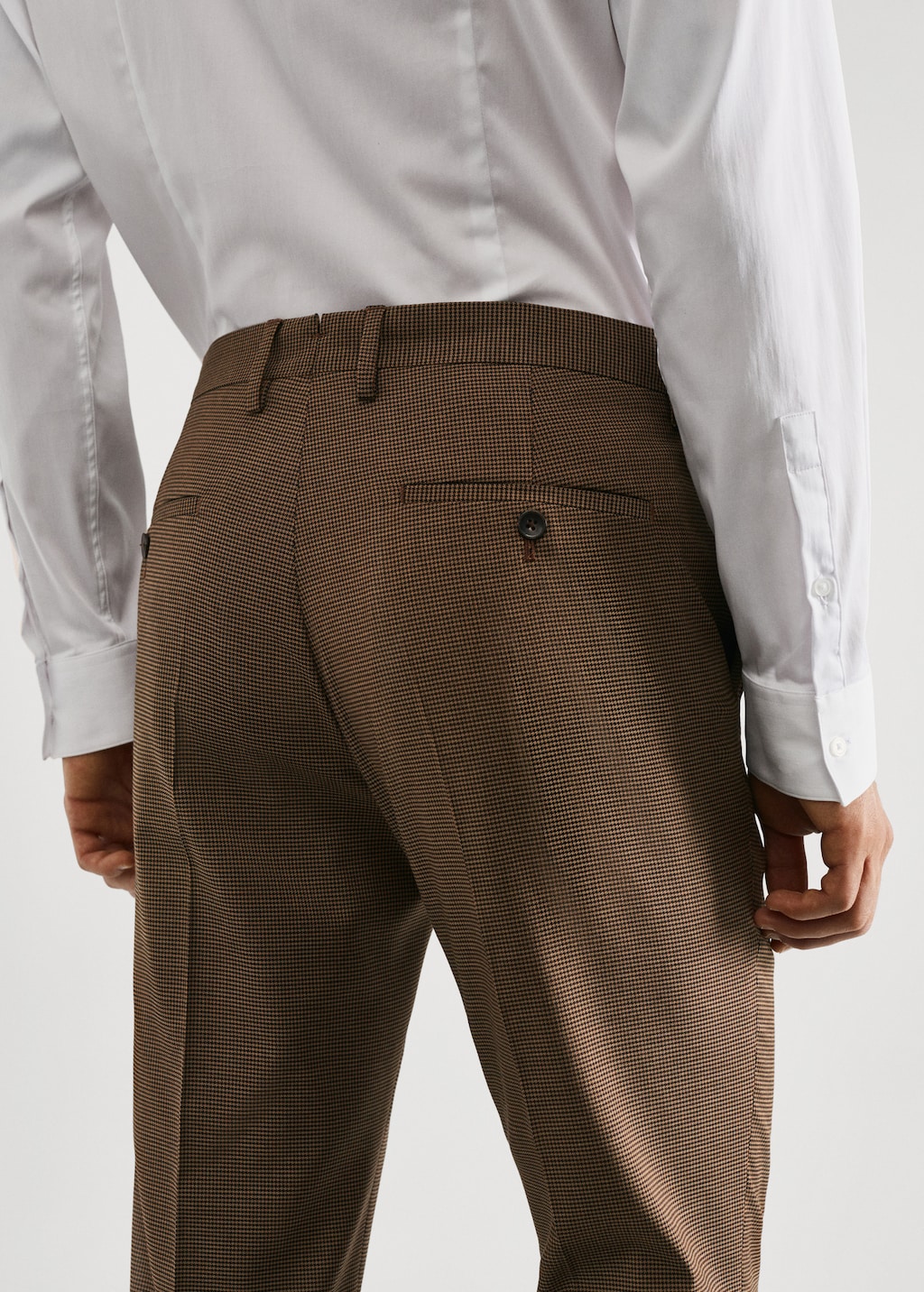 Stretch fabric super slim-fit suit trousers - Details of the article 6