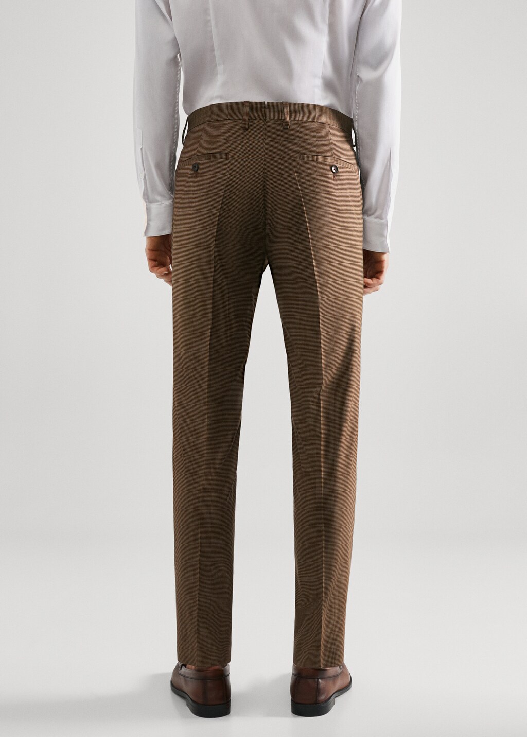 Stretch fabric super slim-fit suit trousers - Reverse of the article