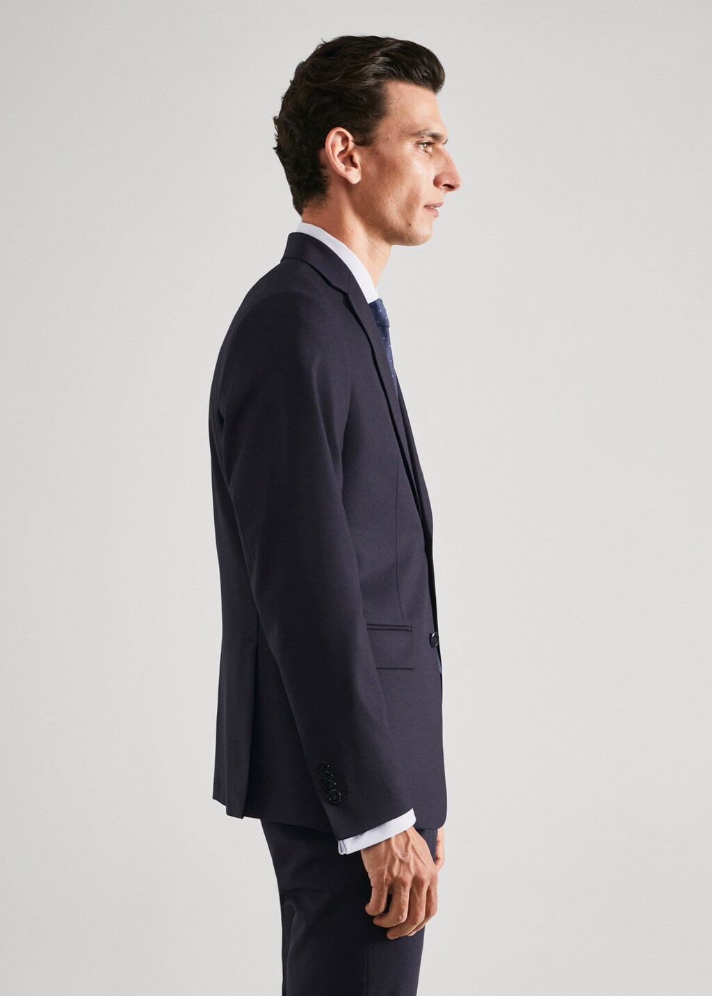 Slim-fit wool suit jacket - Details of the article 2