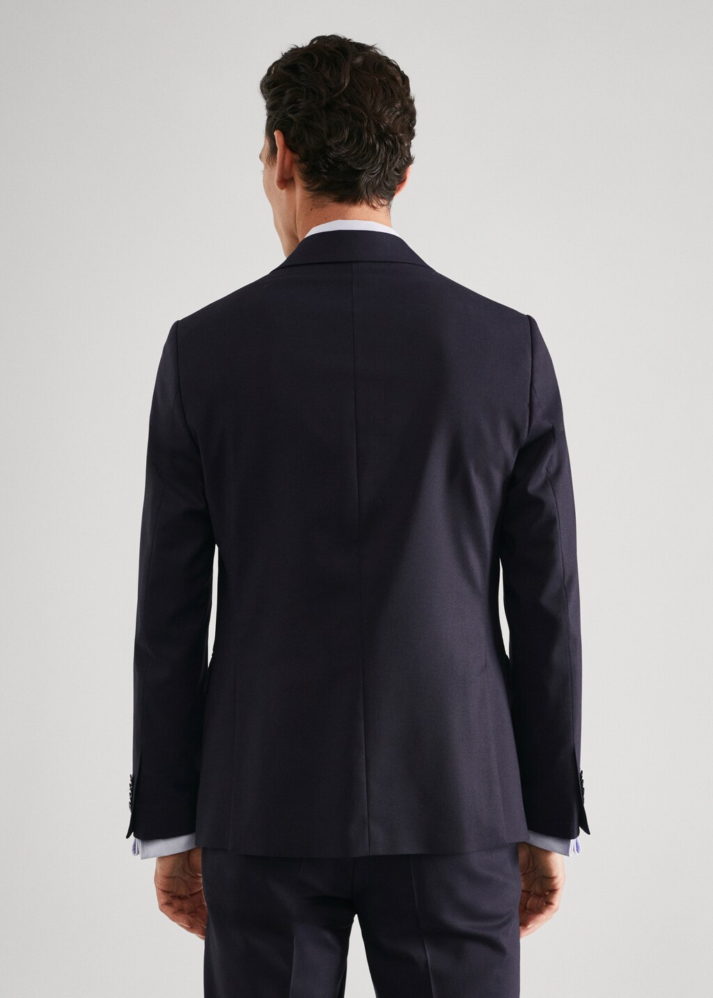 Slim-fit wool suit jacket - Reverse of the article