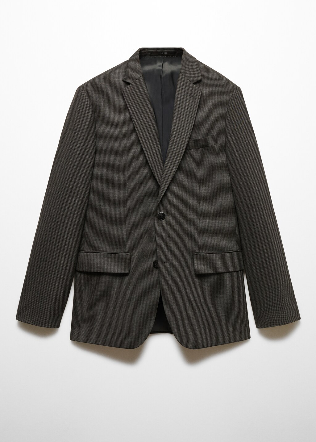 Slim-fit houndstooth wool suit jacket - Article without model