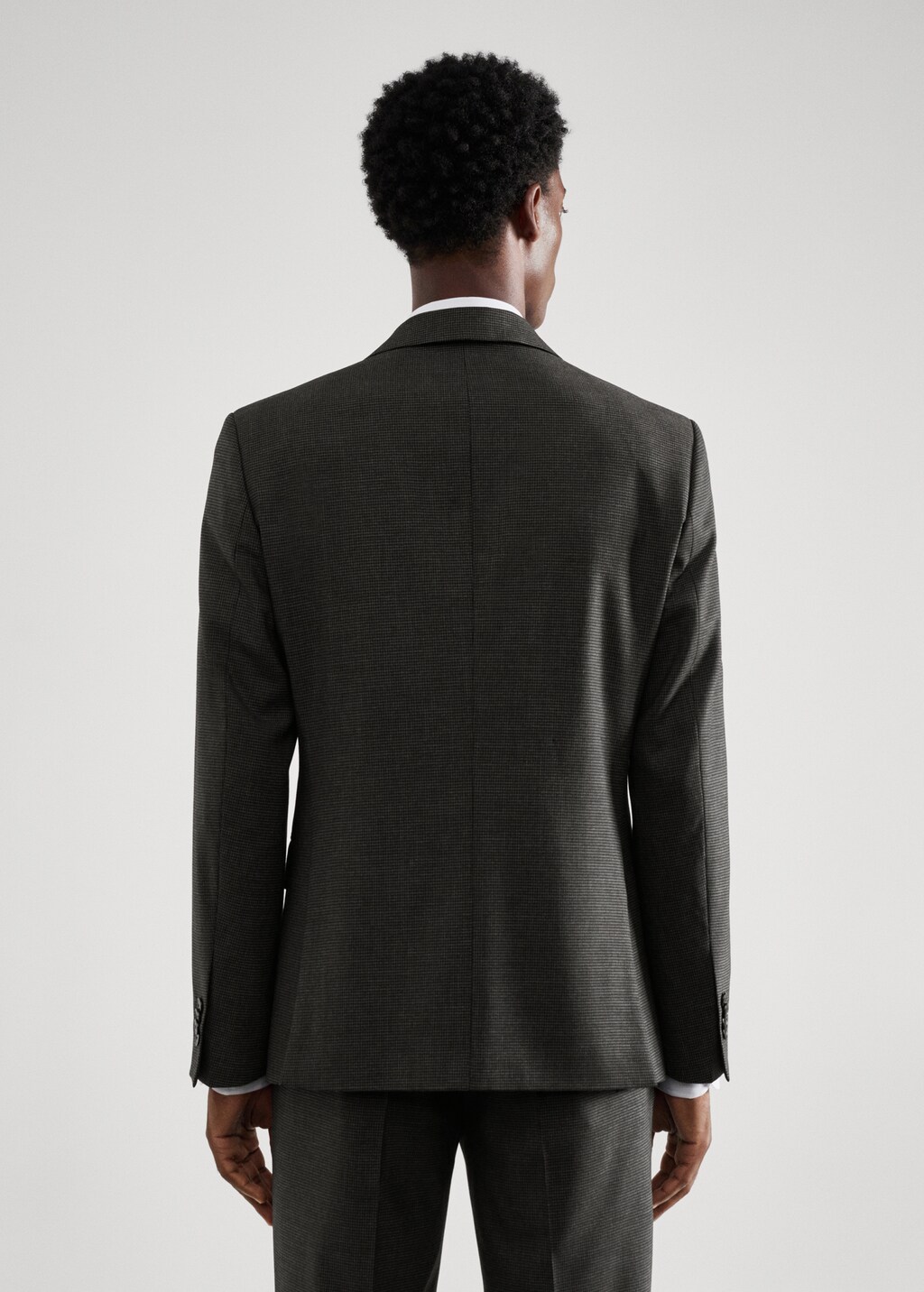 Slim-fit houndstooth wool suit jacket - Reverse of the article