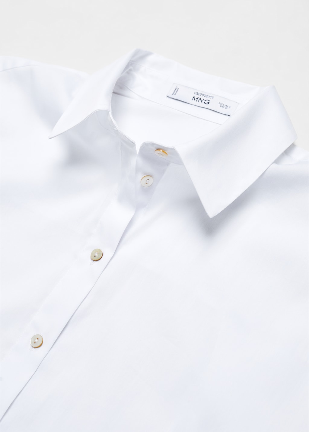 Cropped cotton shirt - Details of the article 8