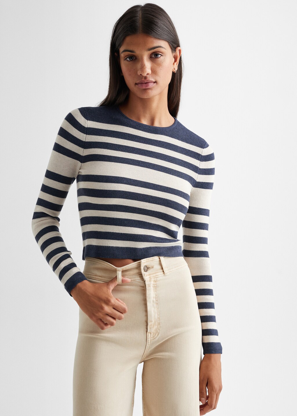 Striped knit sweater - Medium plane