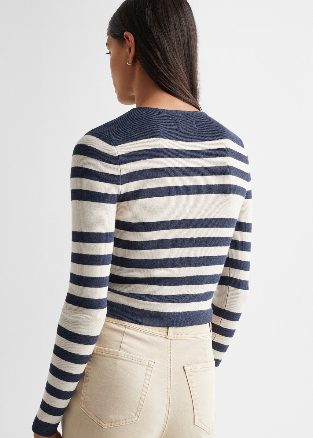 Striped knit sweater - Reverse of the article