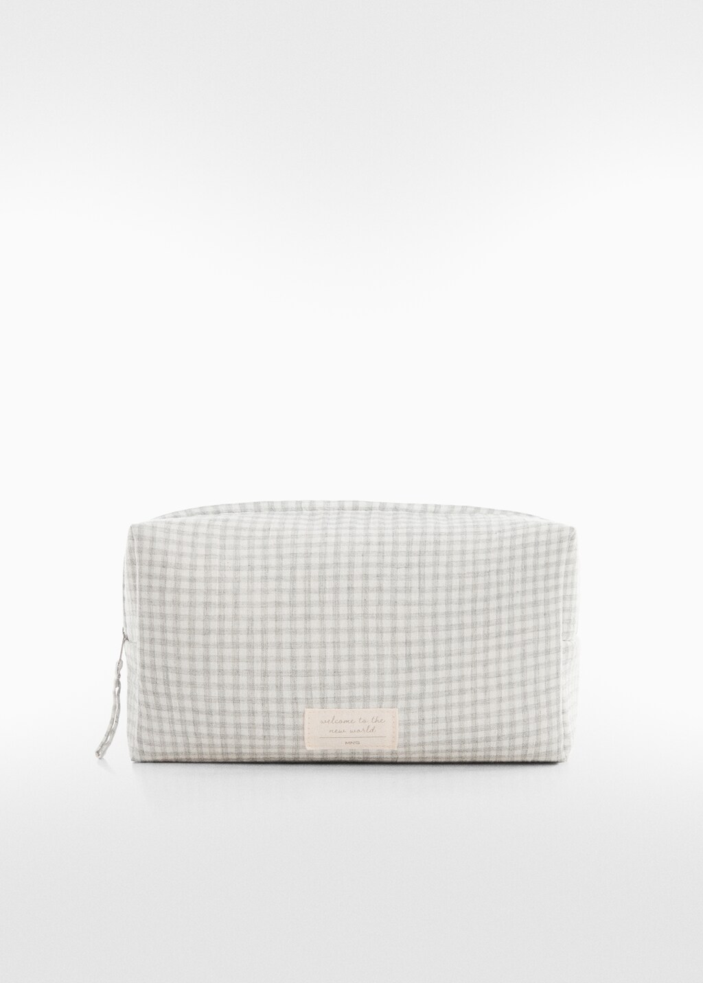 Gingham check cosmetic bag - Article without model