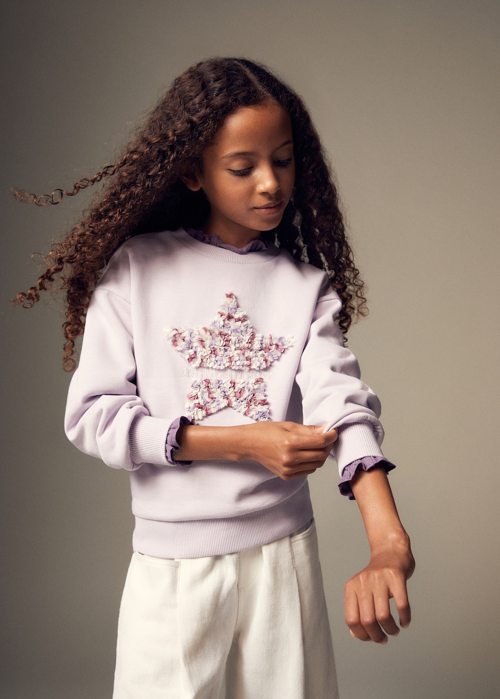 Sweatshirt med tryck och textur - Detaljer om artikeln 5