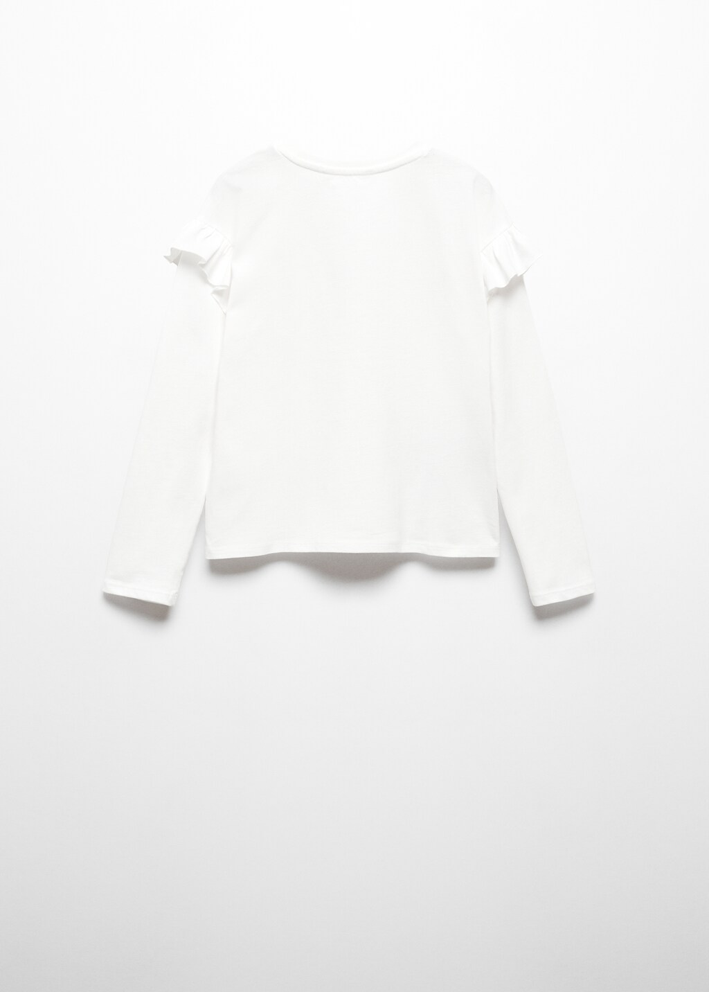 Long -sleeved t-shirt with ruffles - Reverse of the article