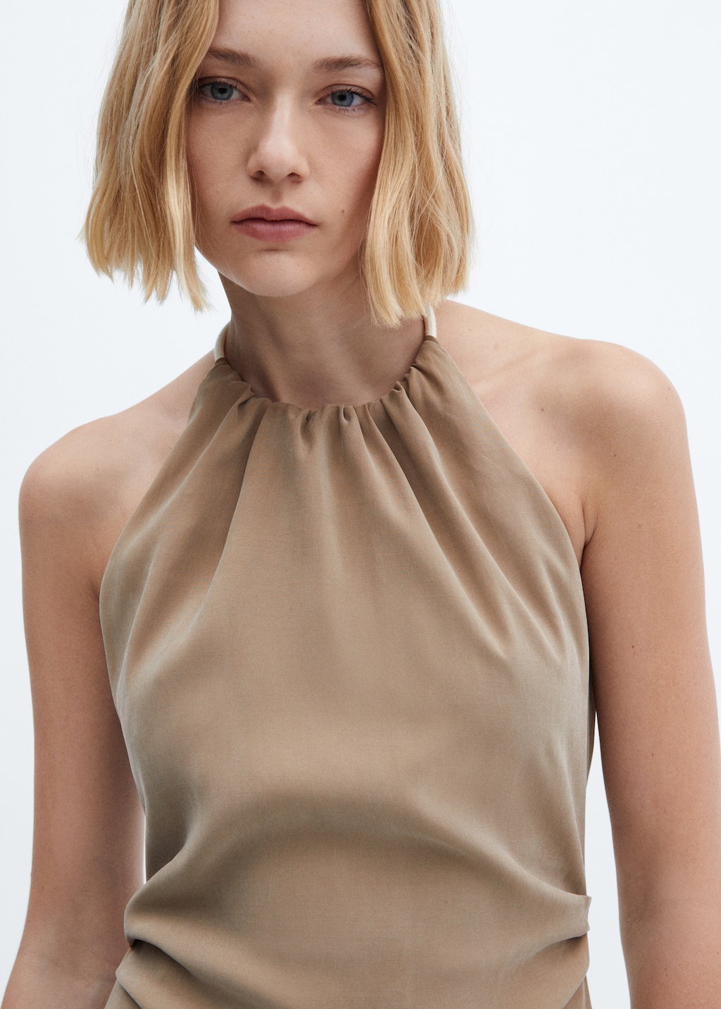 Halter-neck modal dress - Details of the article 1