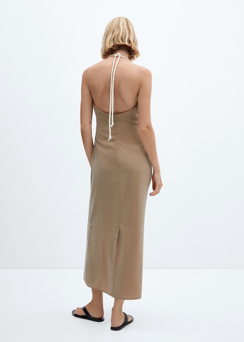 Halter-neck modal dress - Reverse of the article