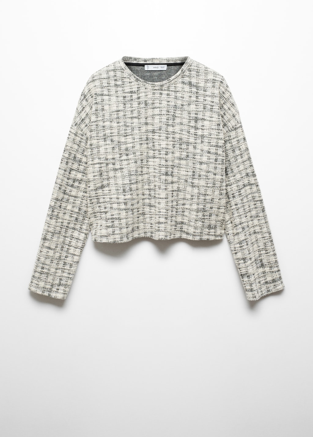 Round-neck tweed sweater - Article without model