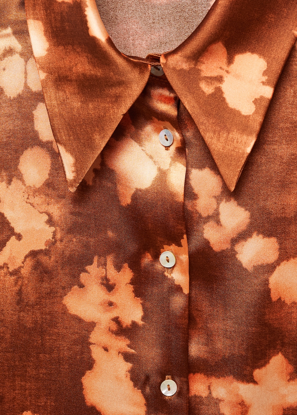 Tie-dye effect satin shirt - Details of the article 8