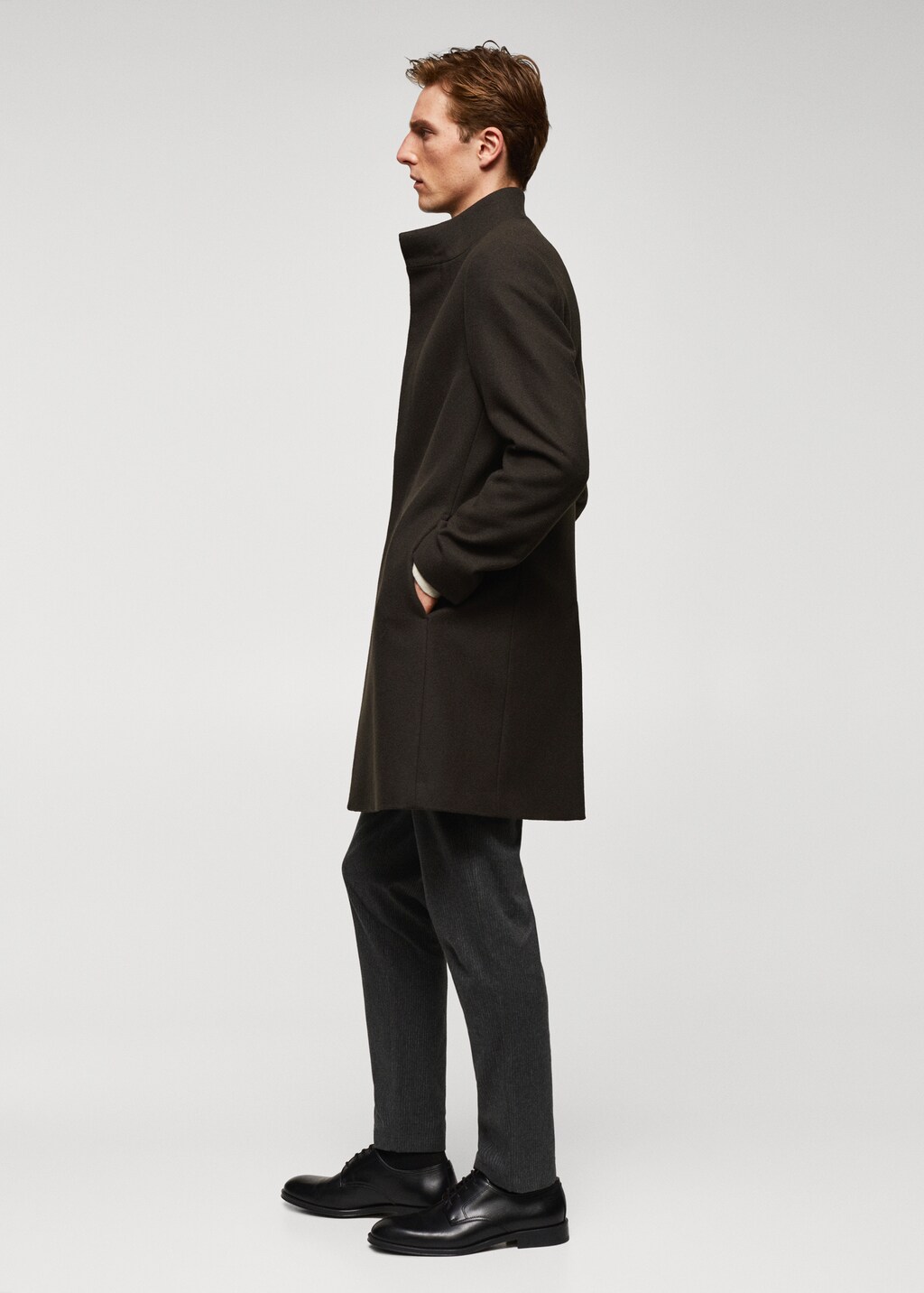 Wool funnel neck coat - Details of the article 2