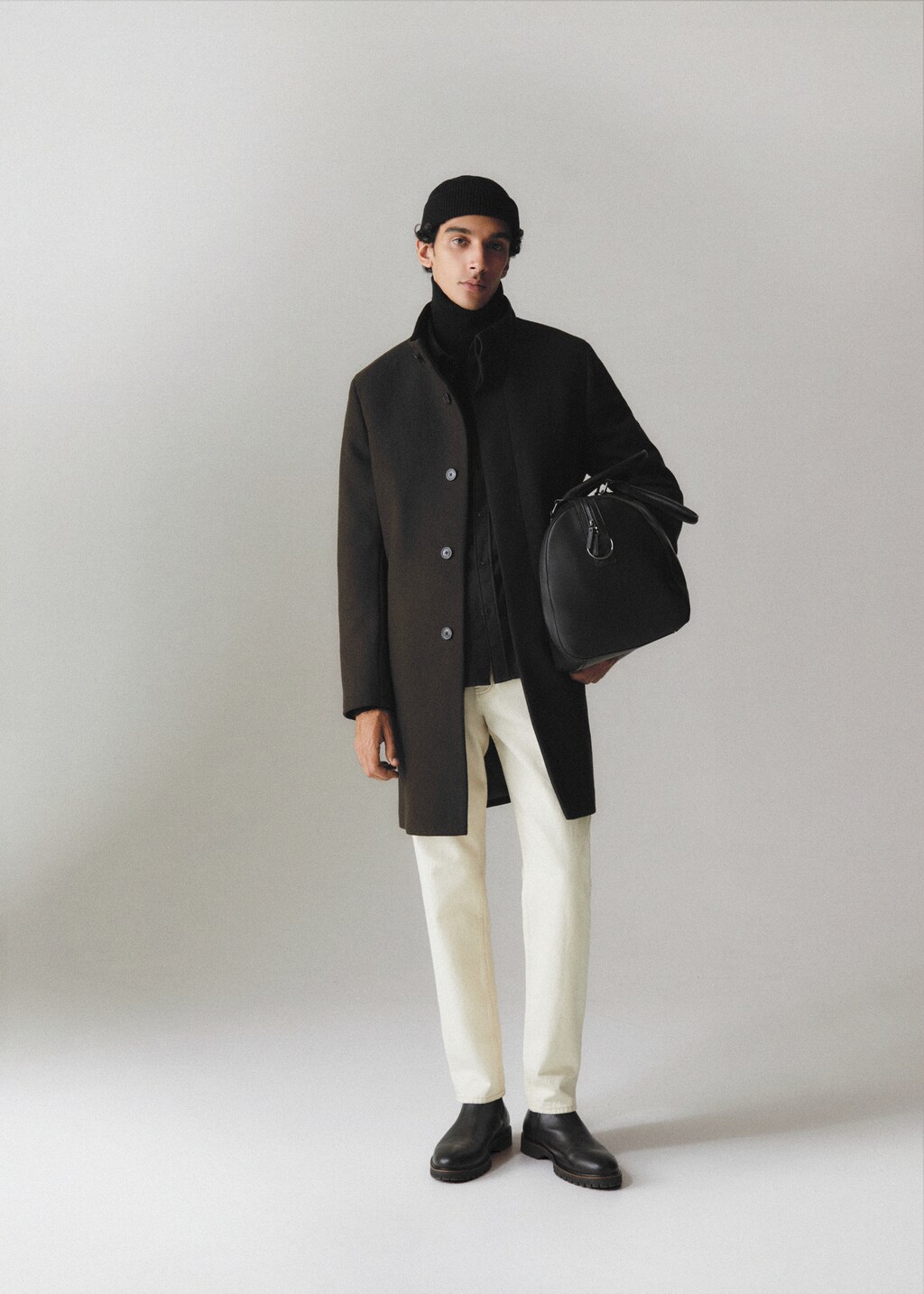 Wool funnel neck coat - Details of the article 5