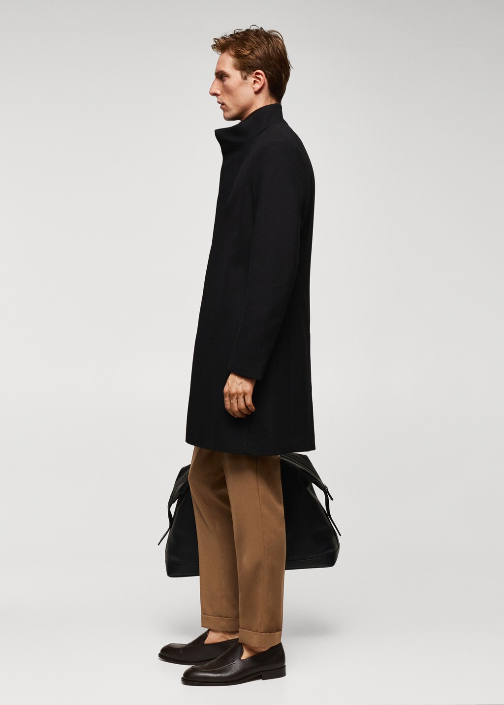 Wool funnel neck coat - Details of the article 2