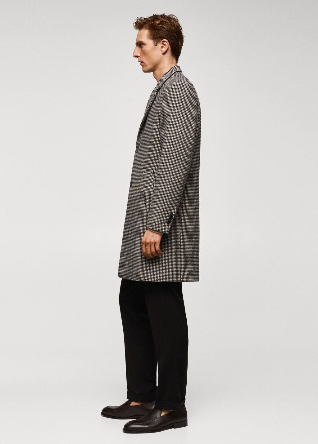 Houndstooth wool-blend coat - Details of the article 2