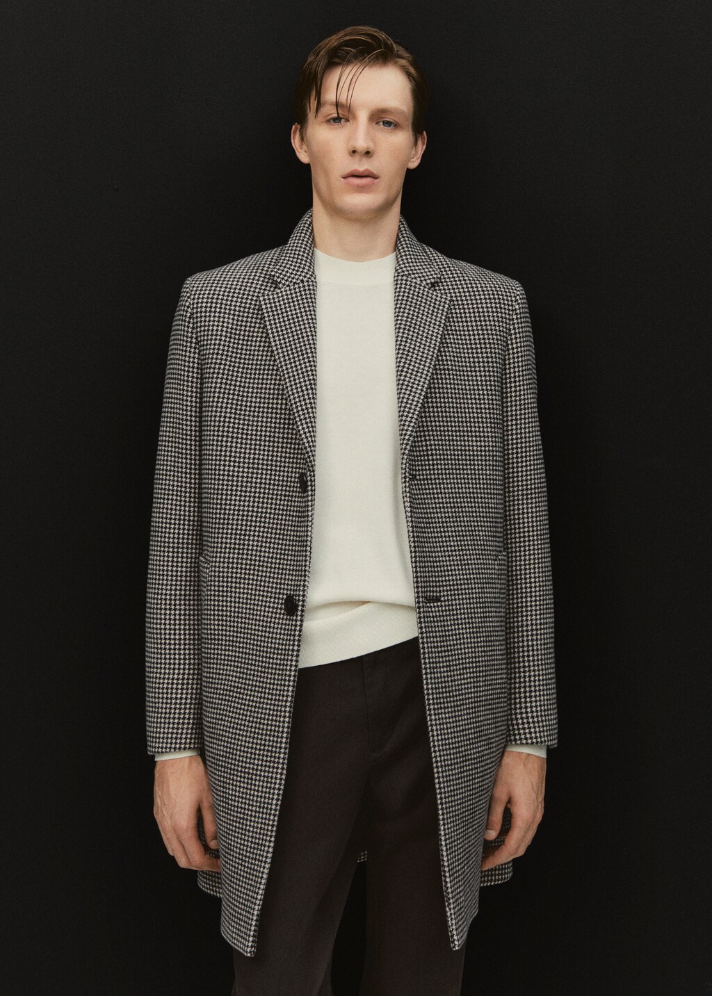 Houndstooth wool-blend coat - Details of the article 5