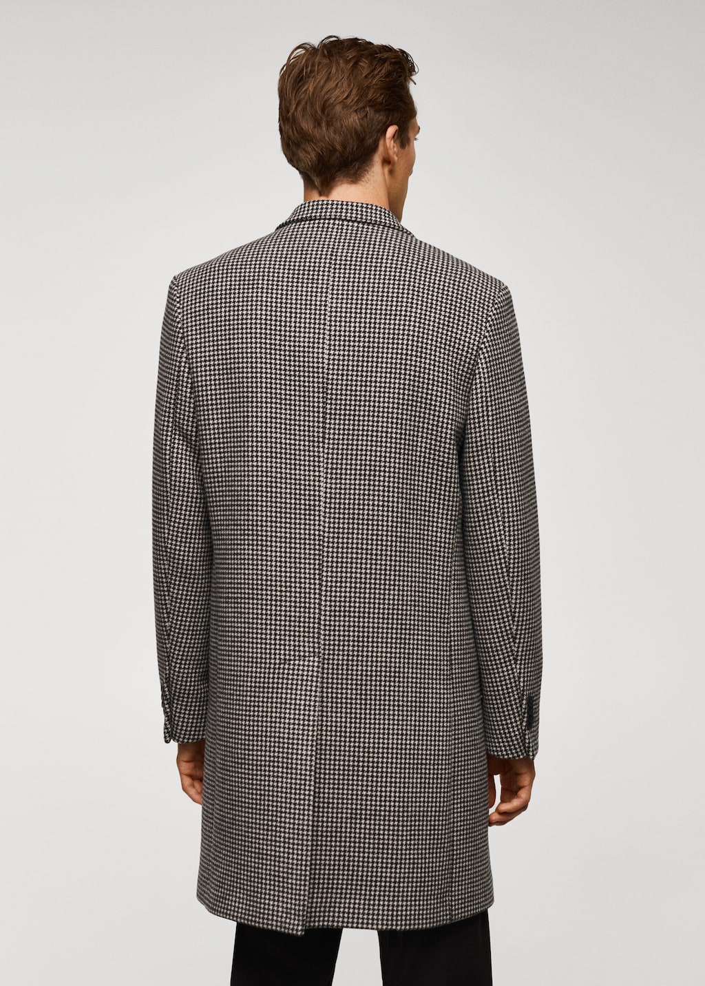 Houndstooth wool-blend coat - Reverse of the article