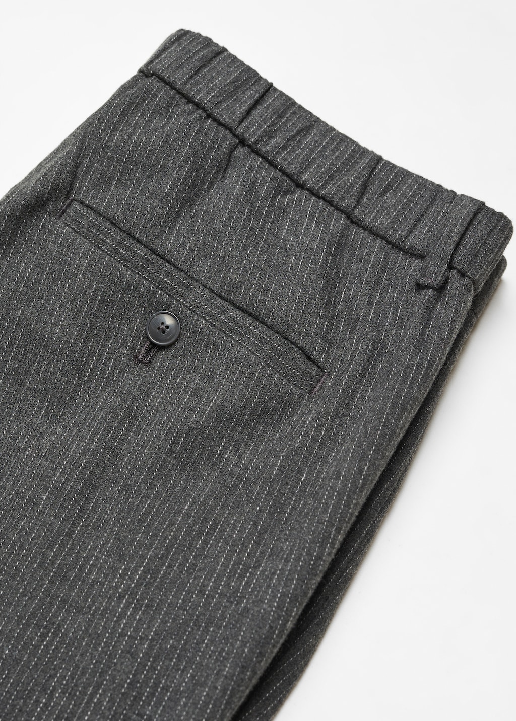 Pinstripe cotton slim-fit trousers - Details of the article 8