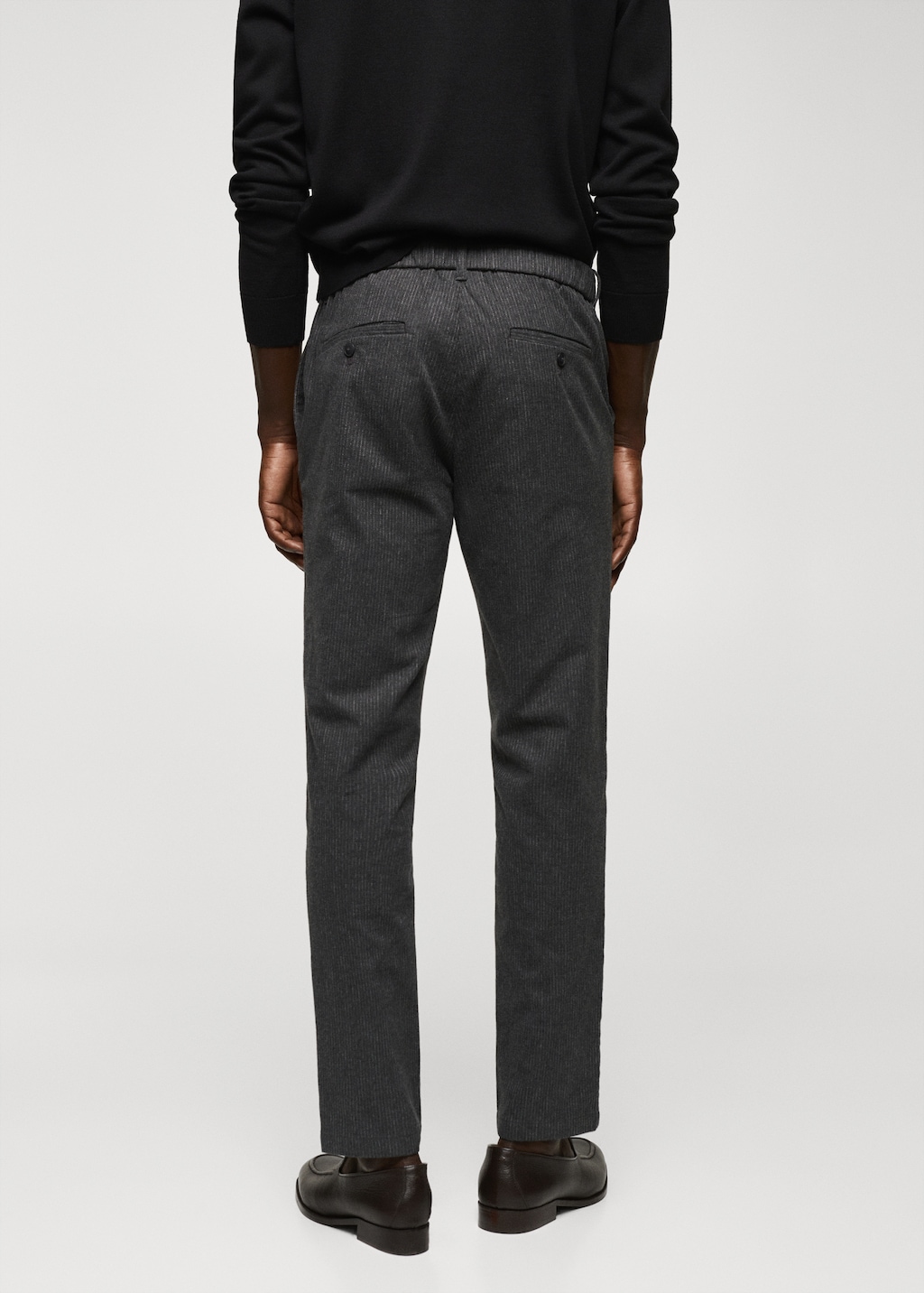 Pinstripe cotton slim-fit trousers - Reverse of the article