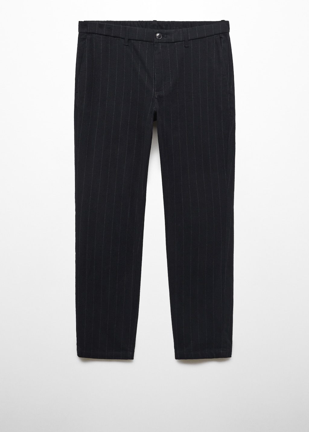 Pinstripe cotton slim-fit trousers - Article without model