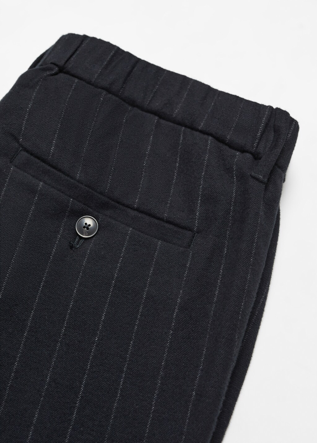 Pinstripe cotton slim-fit trousers - Details of the article 8