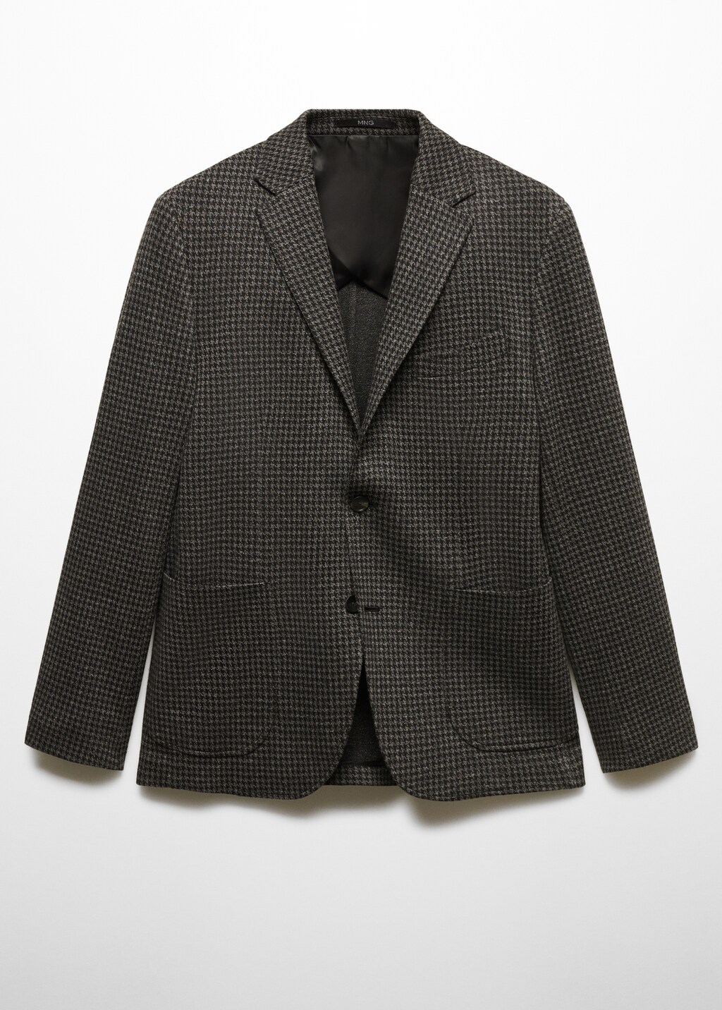 Slim-fit micro-houndstooth jacket - Article without model