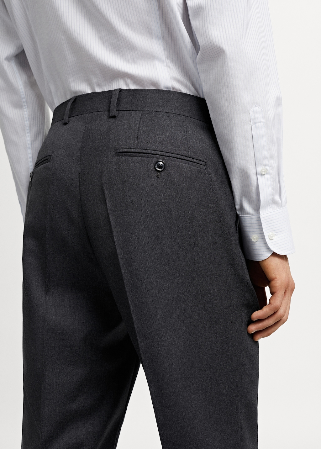 100% virgin wool suit trousers - Details of the article 4