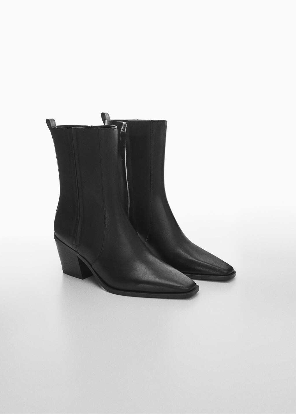 Heeled leather ankle boots Women MANGO OUTLET United Kingdom