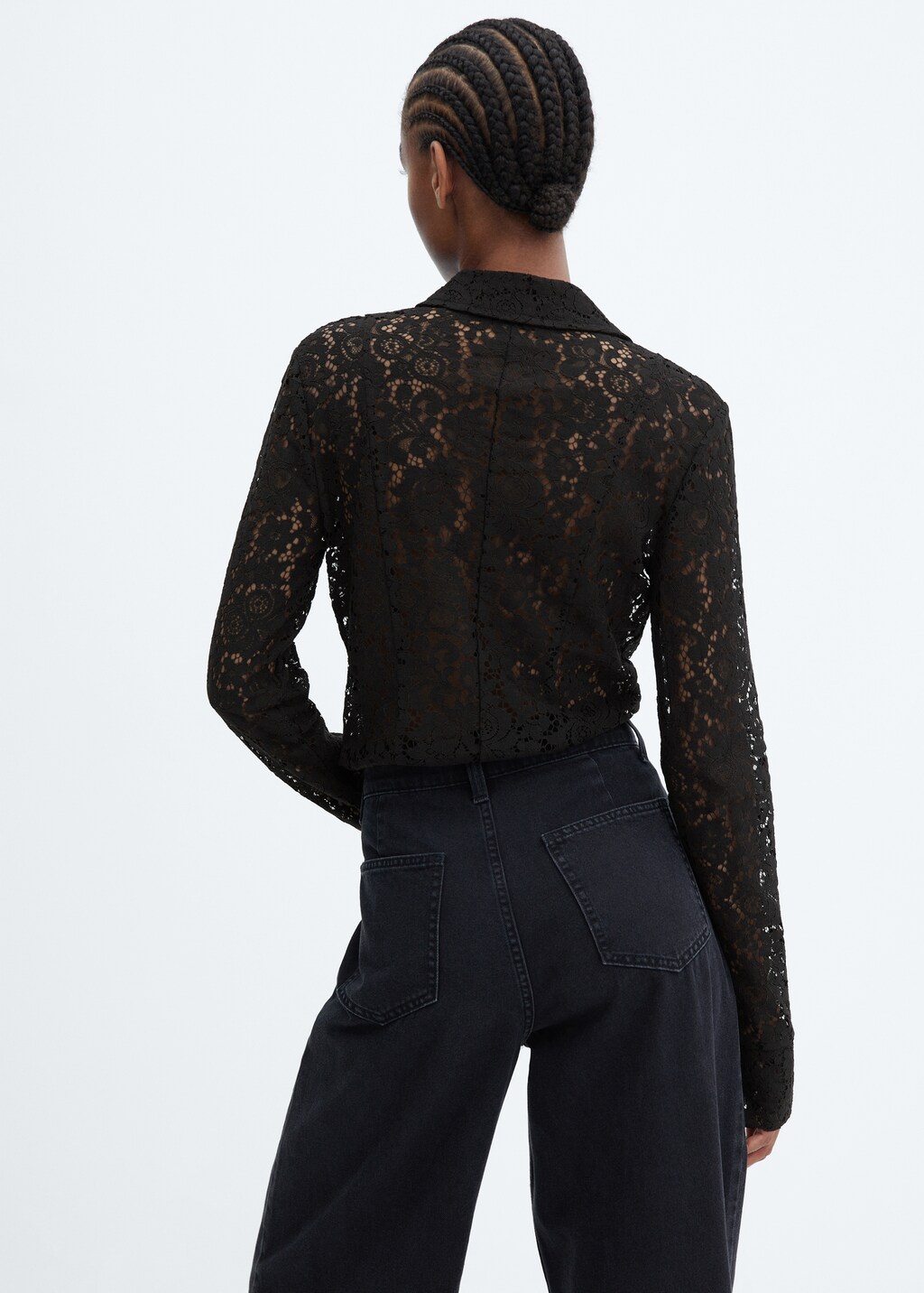 Lace shirt with buttons - Reverse of the article