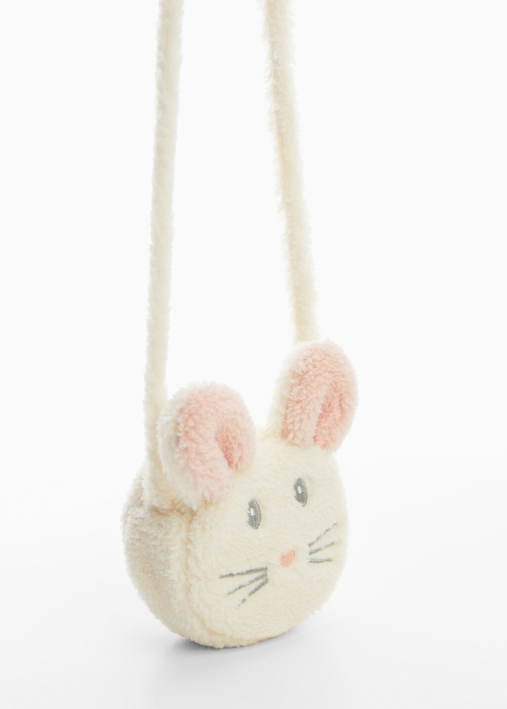 Faux-shearling bunny bag - Medium plane