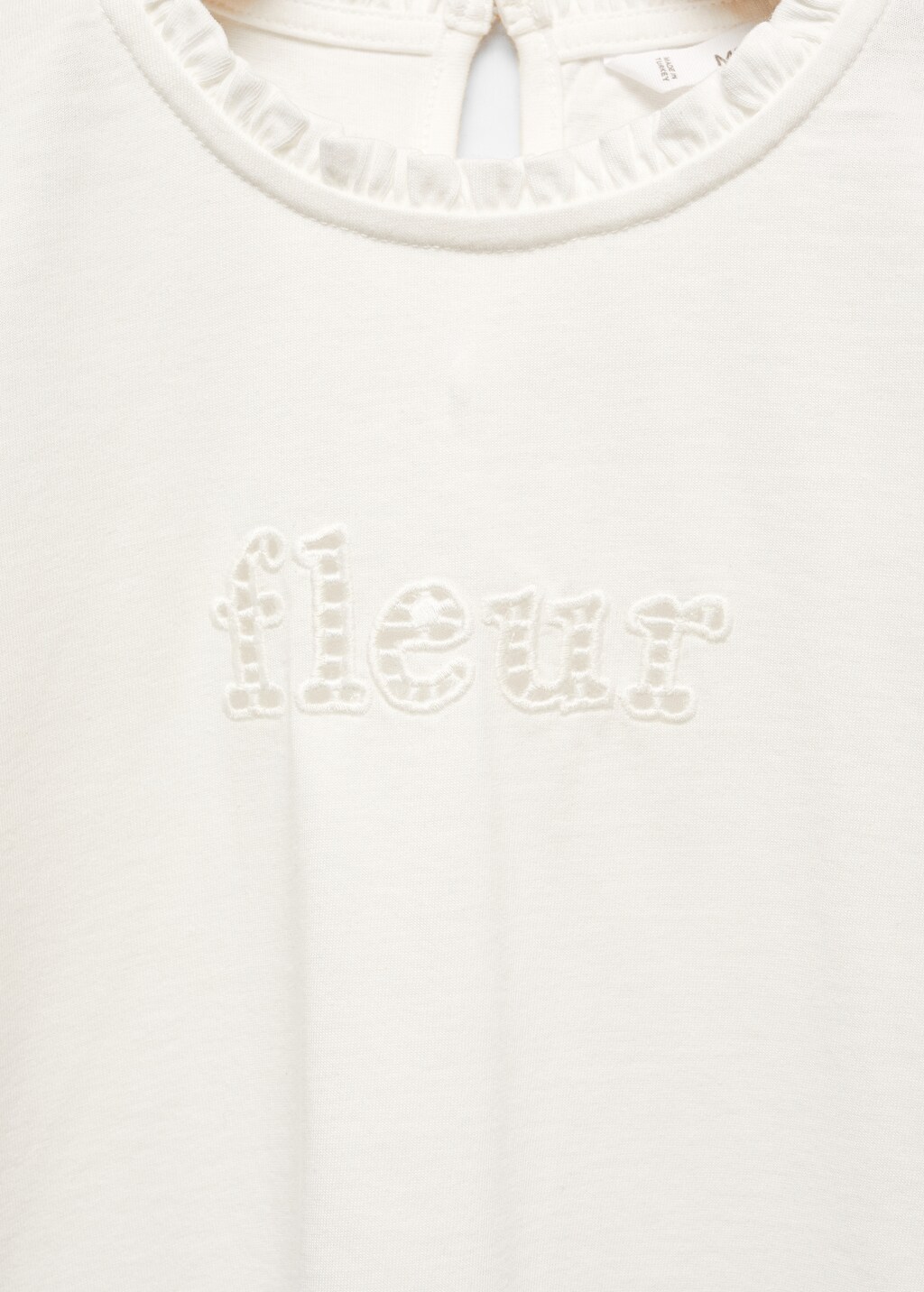 Embroidered detail print t-shirt - Details of the article 8